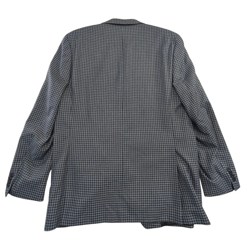 Michael‎ Kors Sport Coat Blazer Mens 44L Blue Check Two Button Double Vent